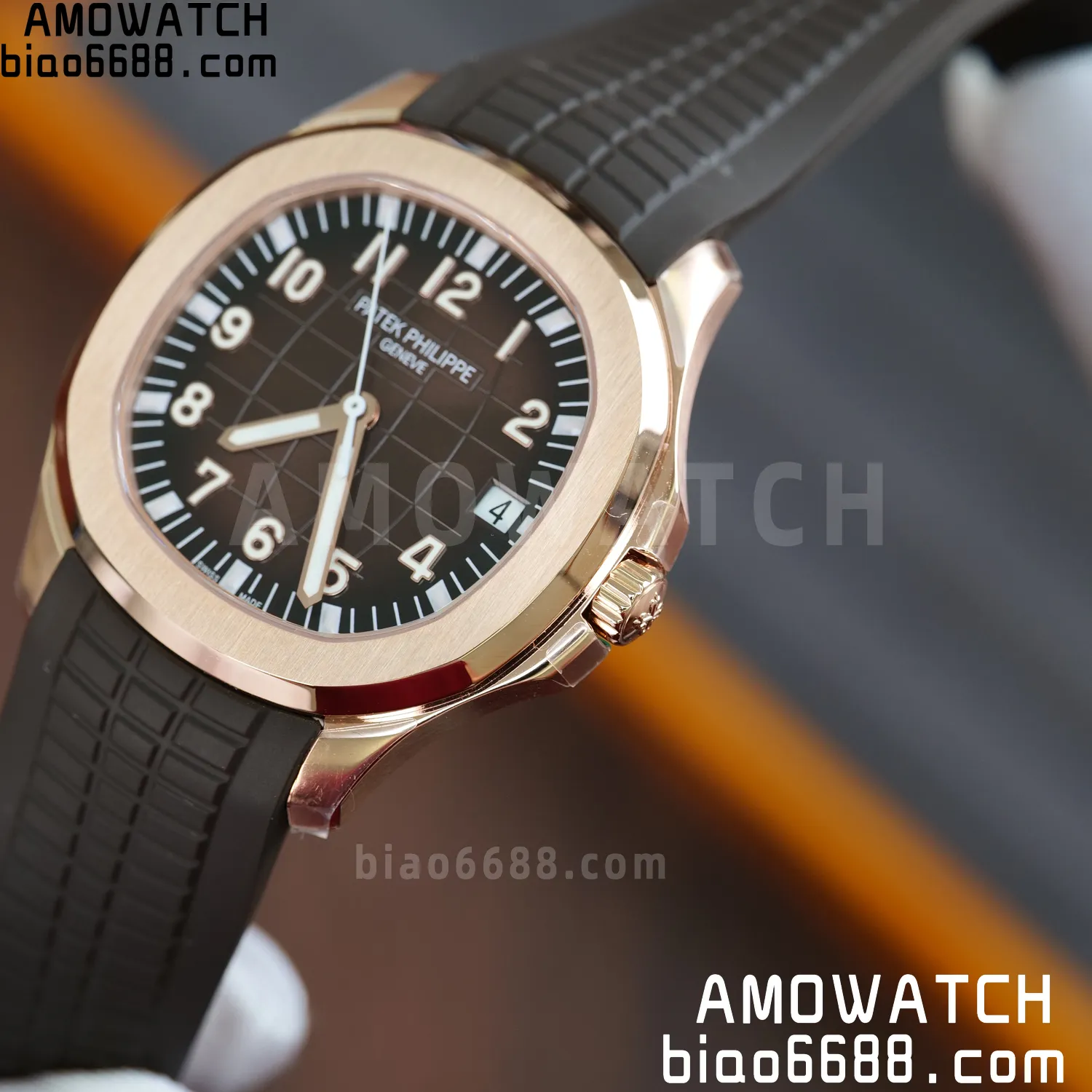 PP Aquanaut 5167 RG DDF 1:1 Best Edition Brown Dial on Brown Rubber Strap DD330 Super Clone (Weighted) 76 424c8a62811c522 阿默表行AmoWatch