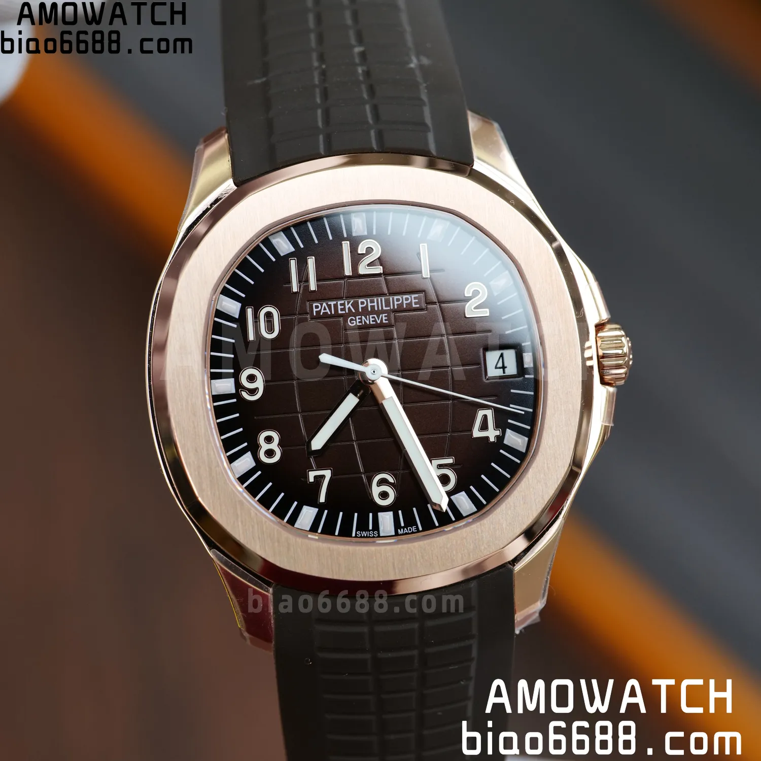 PP Aquanaut 5167 RG DDF 1:1 Best Edition Brown Dial on Brown Rubber Strap DD330 Super Clone (Weighted) 81 45029b487e6f421 阿默表行AmoWatch
