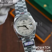 Rolex DayDate 228239 40mm QF 1:1 Best Edition Genuine Meteorite Dial Fluted Bezel (Weighted)