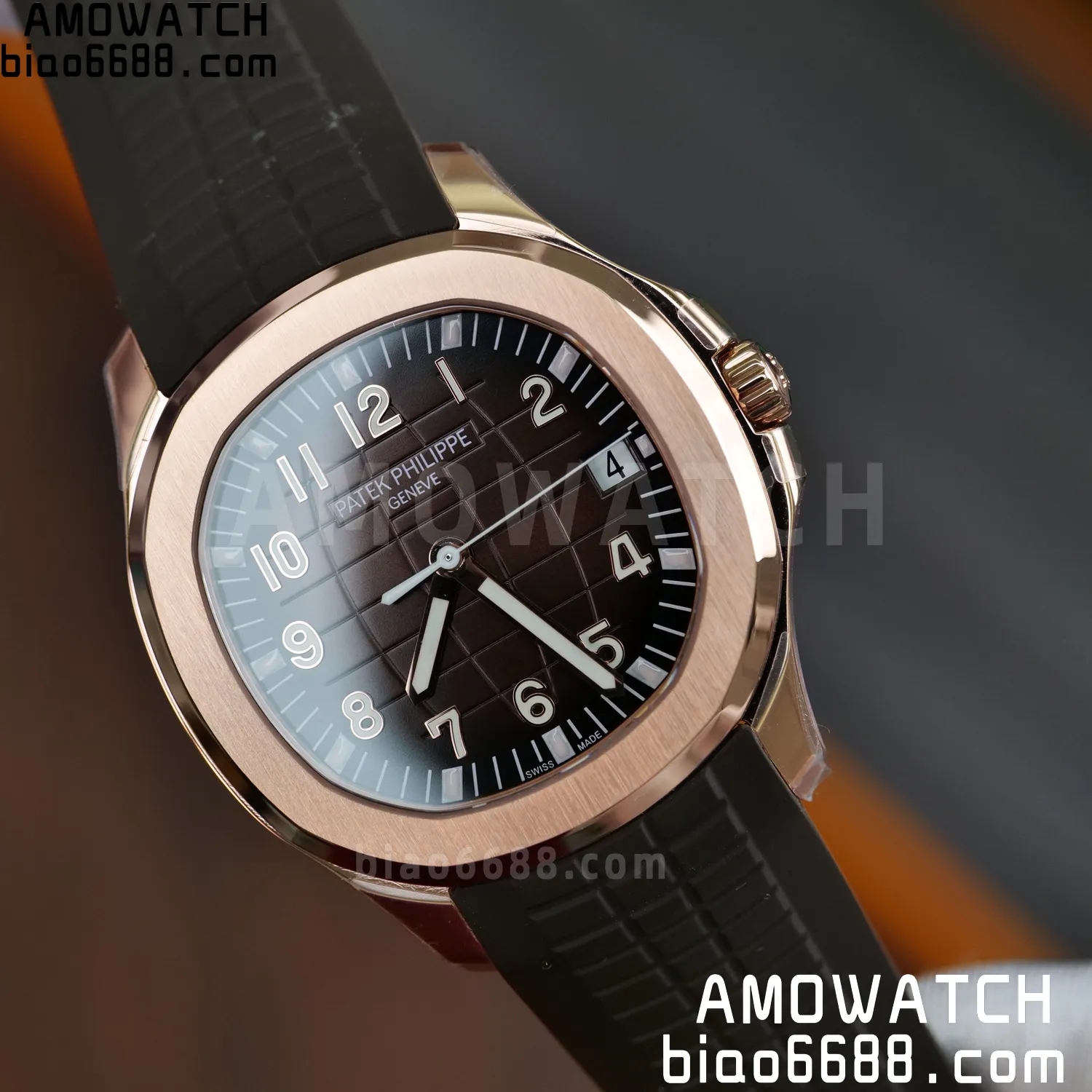 PP Aquanaut 5167 RG DDF 1:1 Best Edition Brown Dial on Brown Rubber Strap DD330 Super Clone (Weighted) 80 5648be8364e4440 阿默表行AmoWatch