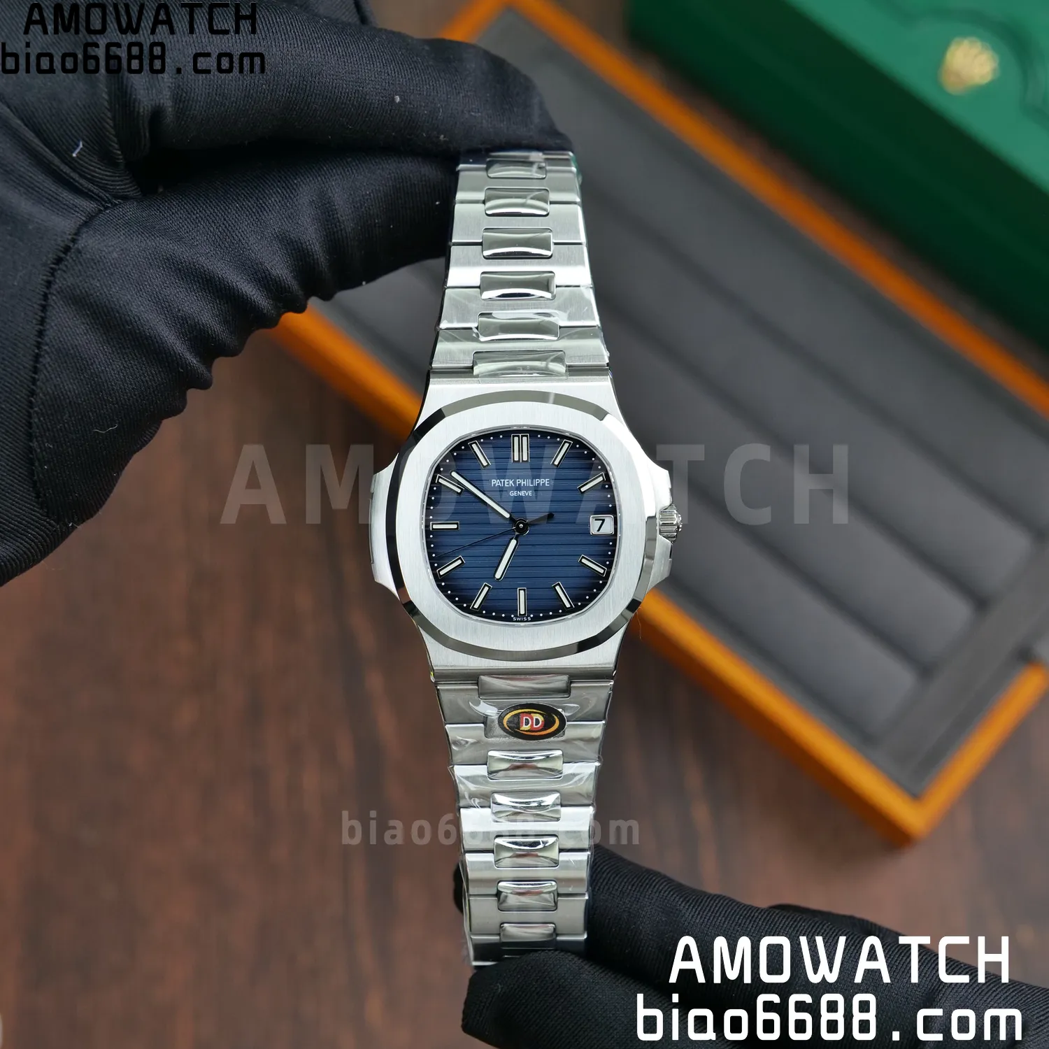 PP Nautilus 5811 DDF 1:1 Best Edition Blue Textured Dial on SS Bracelet DD330 Super Clone (Weighted) 72 5ee83bdcc917210 阿默表行AmoWatch