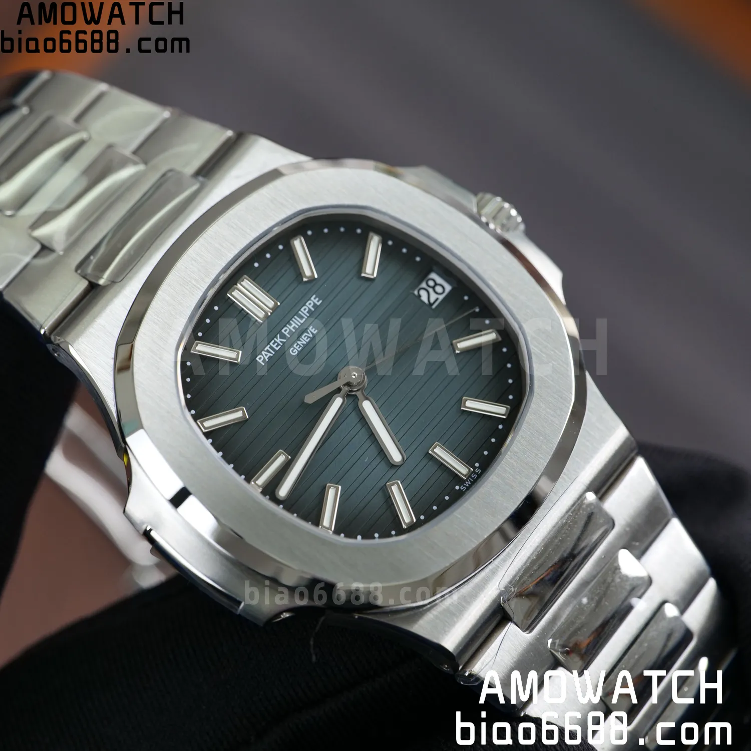 PP Nautilus 5711 DDF 1:1 Best Edition Blue Dial on SS Bracelet DD324 Super Clone V2 77 64250de65698f14 阿默表行AmoWatch