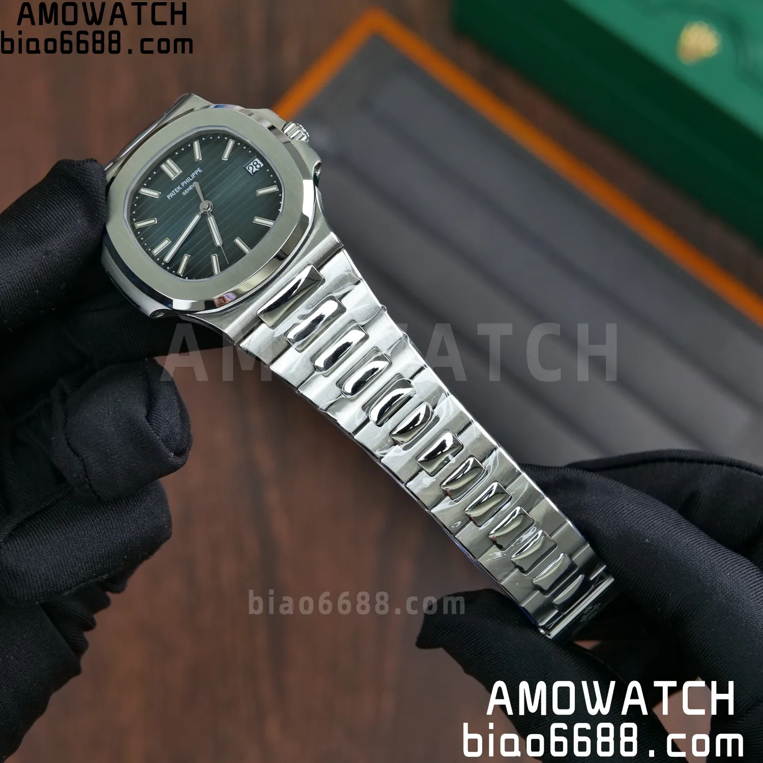 PP Nautilus 5711 DDF 1:1 Best Edition Blue Dial on SS Bracelet DD324 Super Clone V2 70 6754176672e2cc3 阿默表行AmoWatch