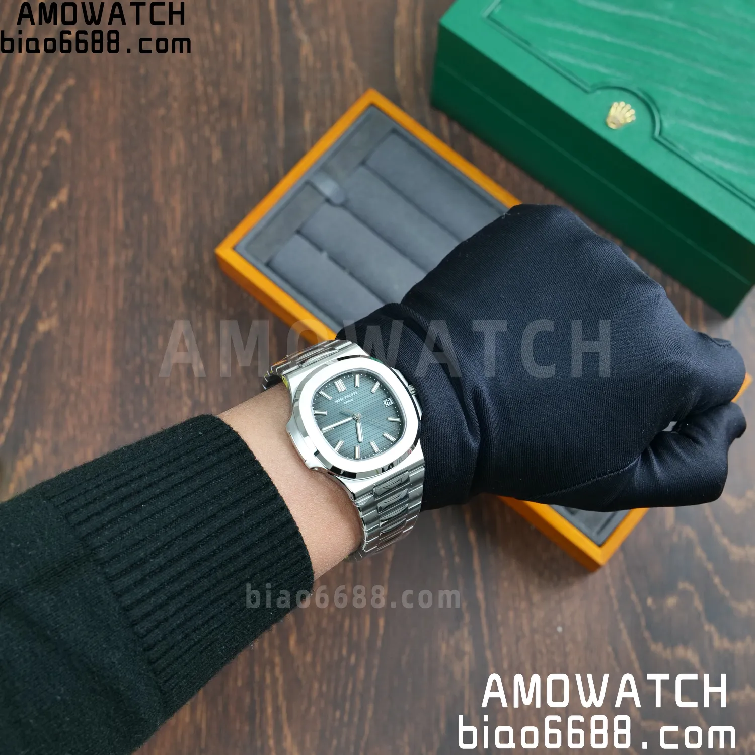 PP Nautilus 5711 DDF 1:1 Best Edition Blue Dial on SS Bracelet DD324 Super Clone V2 89 67ce9c1662f677d 阿默表行AmoWatch