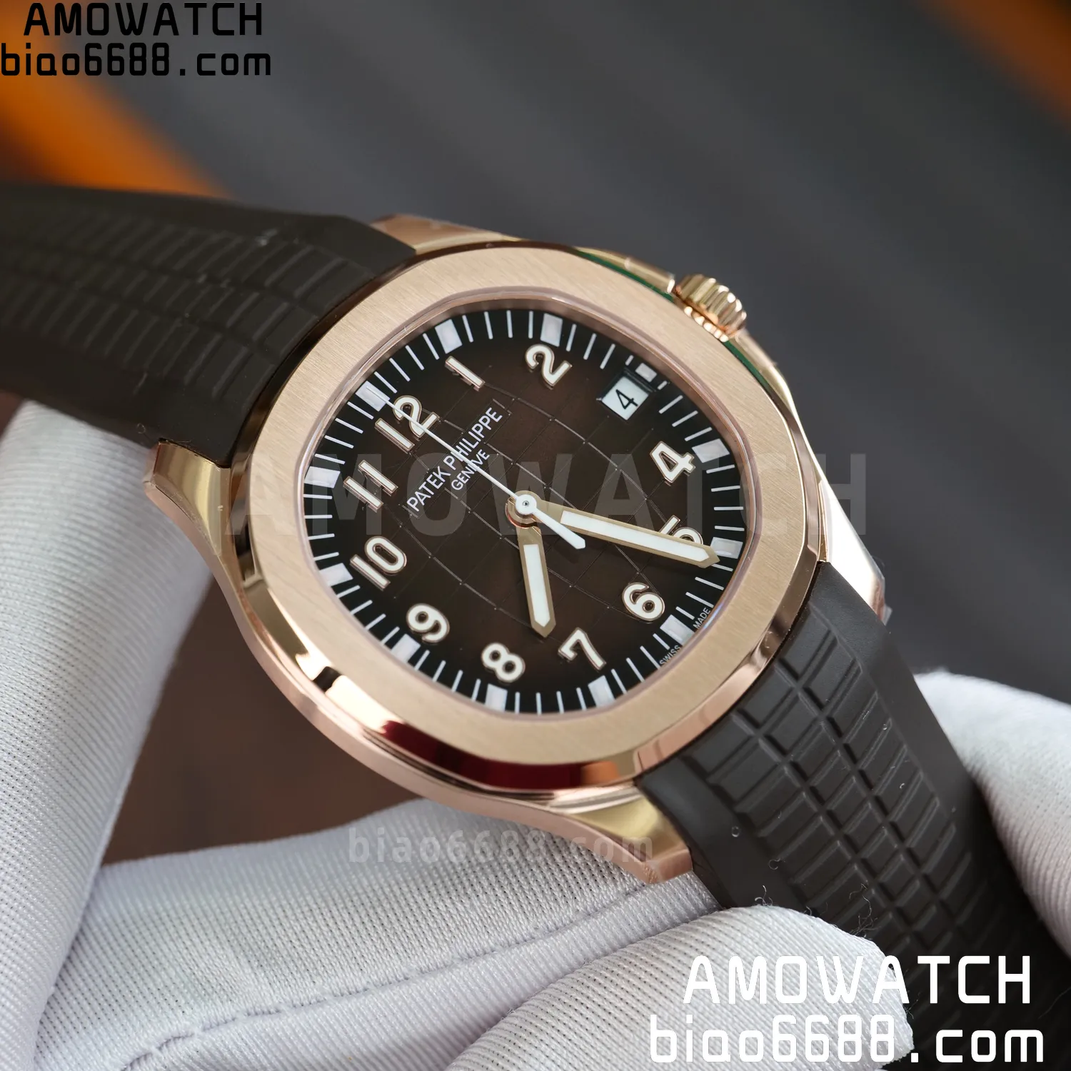 PP Aquanaut 5167 RG DDF 1:1 Best Edition Brown Dial on Brown Rubber Strap DD330 Super Clone (Weighted) 77 6a64ae4537ebb60 阿默表行AmoWatch