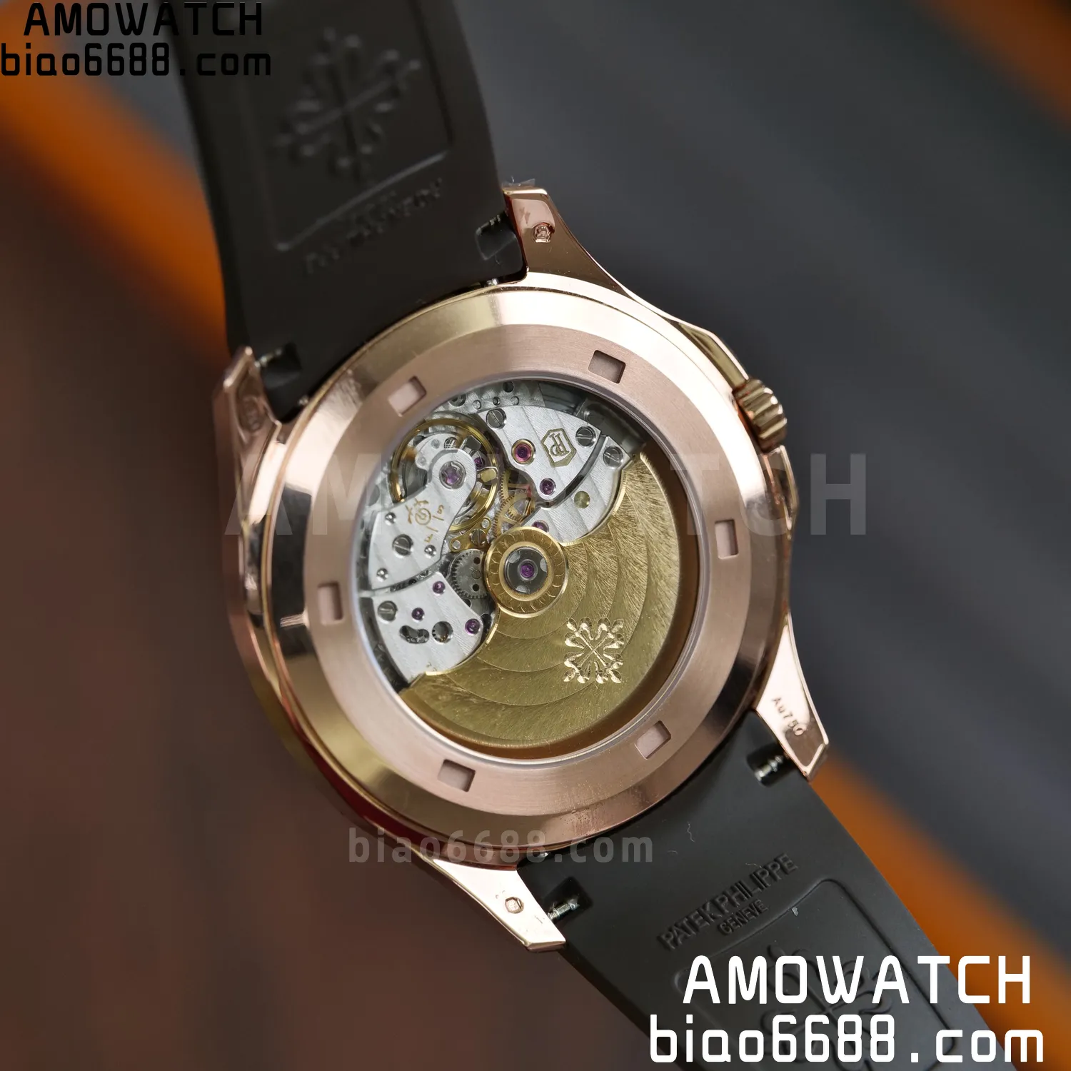 PP Aquanaut 5167 RG DDF 1:1 Best Edition Brown Dial on Brown Rubber Strap DD330 Super Clone (Weighted) 86 6ad5fc3e1d59738 阿默表行AmoWatch