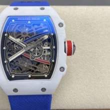 RICHARD MILLE RM67-02 Black White carbon Best Edition Blue strap Original Specification Case