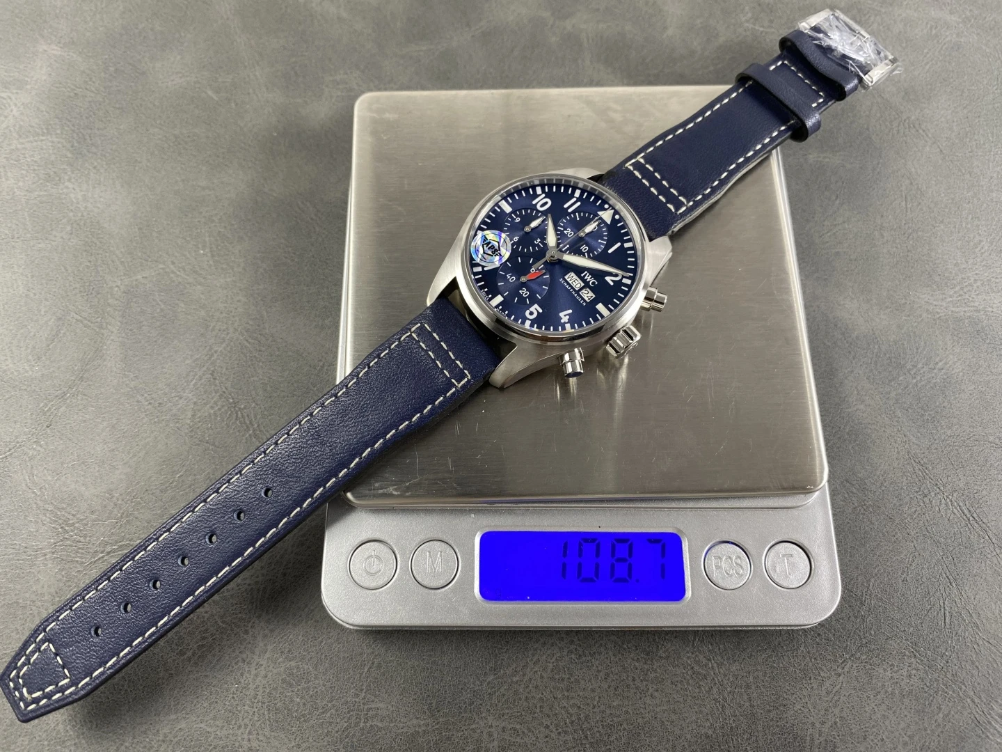 IWC Pilot Chrono IW388101 APSF 1:1 Best Edition Blue Dial on Blue Leather Strap SA69385 Super Clone 32 79a976495def30f 阿默表行AmoWatch