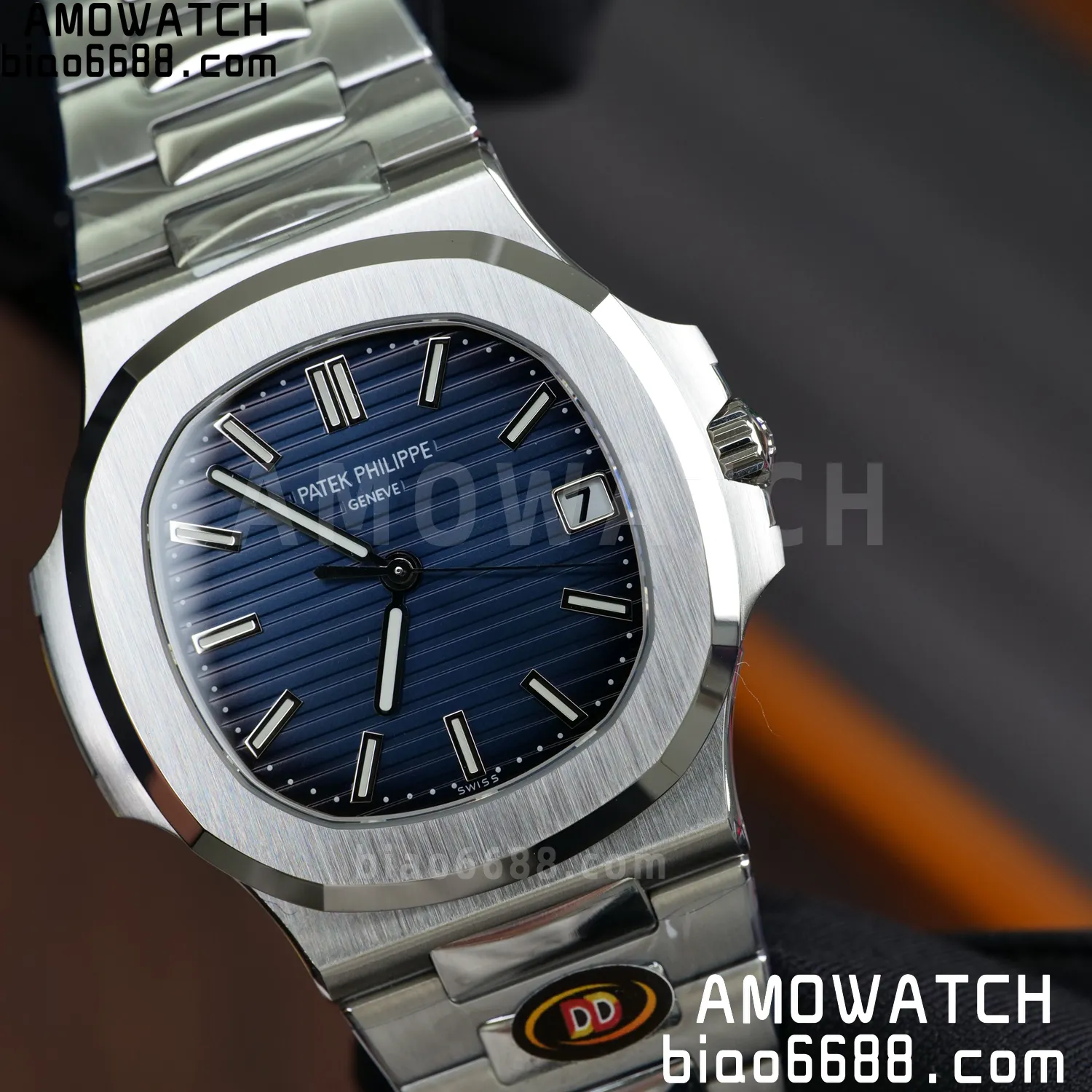 PP Nautilus 5811 DDF 1:1 Best Edition Blue Textured Dial on SS Bracelet DD330 Super Clone (Weighted) 84 82d64a50485065b 阿默表行AmoWatch