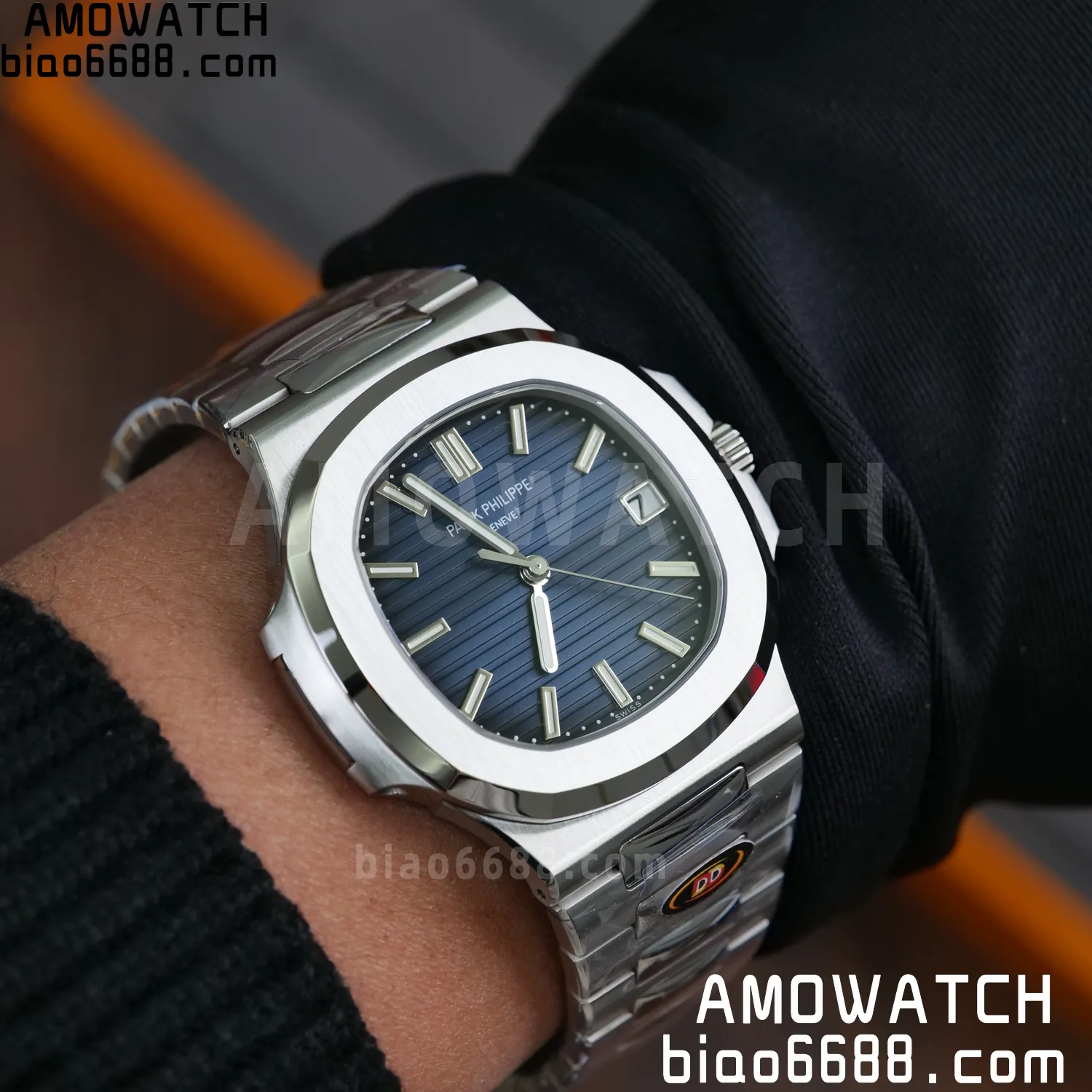 PP Nautilus 5811 DDF 1:1 Best Edition Blue Textured Dial on SS Bracelet DD330 Super Clone (Weighted) 100 872ef8a98934729 阿默表行AmoWatch