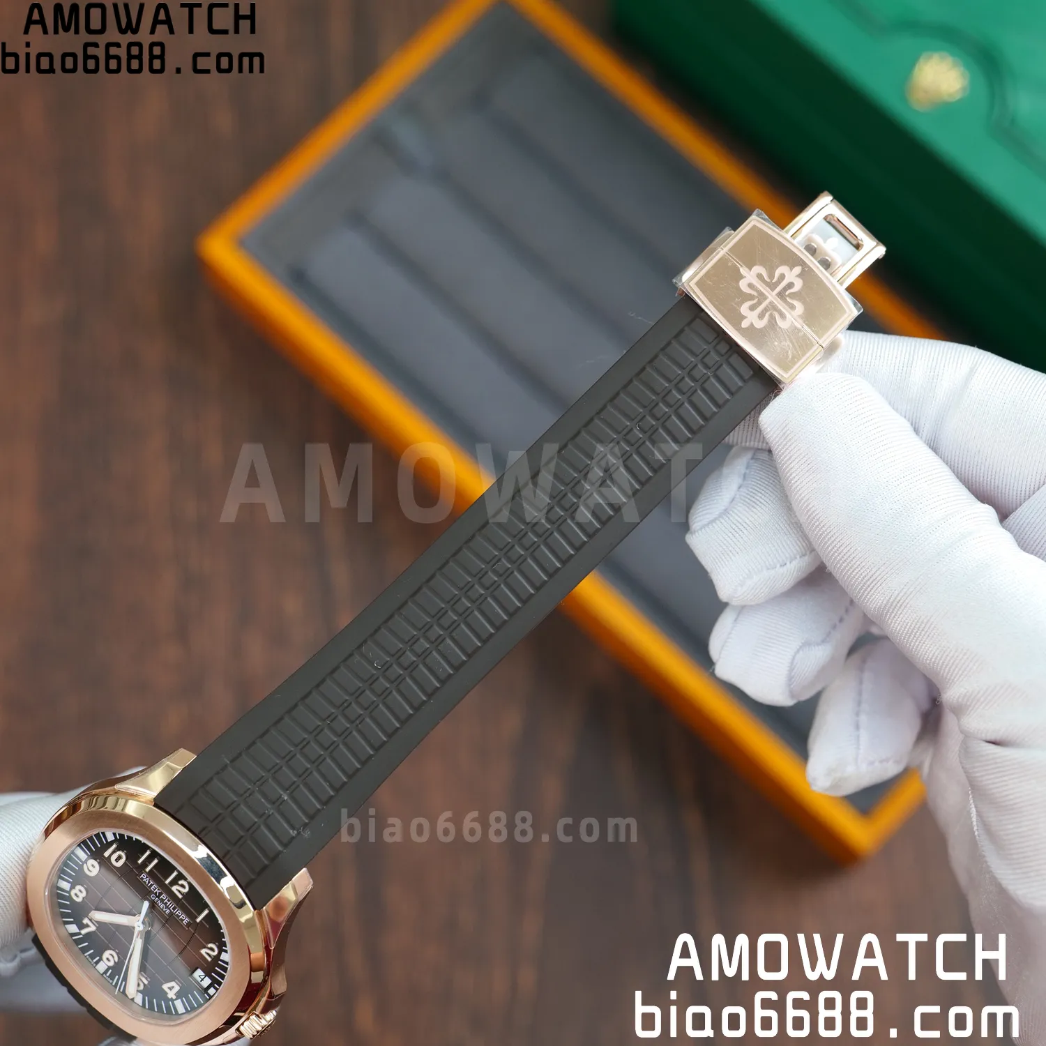 PP Aquanaut 5167 RG DDF 1:1 Best Edition Brown Dial on Brown Rubber Strap DD330 Super Clone (Weighted) 69 874294e5b41a013 阿默表行AmoWatch