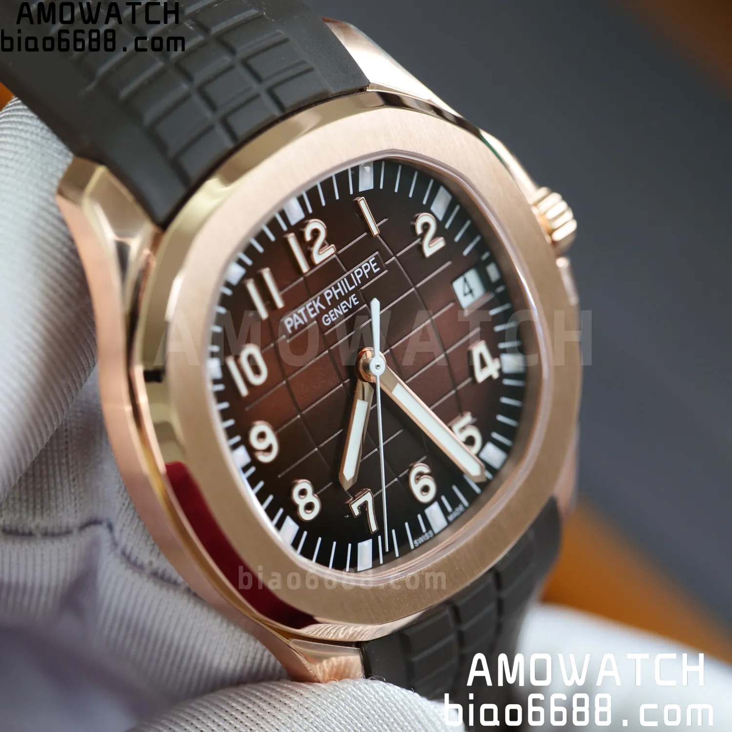 PP Aquanaut 5167 RG DDF 1:1 Best Edition Brown Dial on Brown Rubber Strap DD330 Super Clone (Weighted) 84 91c05809a7d87d2 阿默表行AmoWatch
