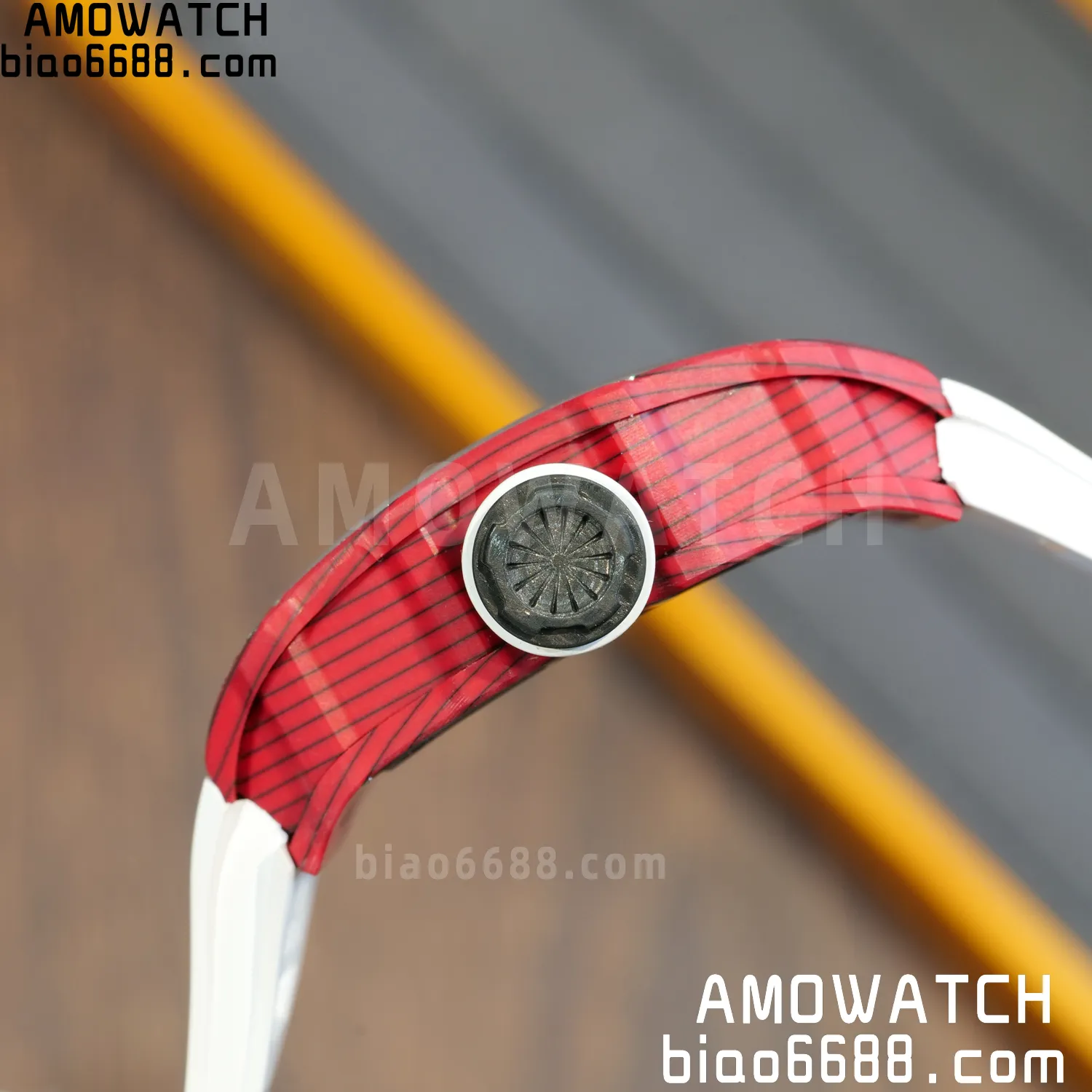 Custom Made RICHARD MILLE RM035 RM35-02 RM3502 Red NTPT Carbon on White Rubber Strap Vaucher RMUL1 79 931ebb45cfad2d2 AMO Watch