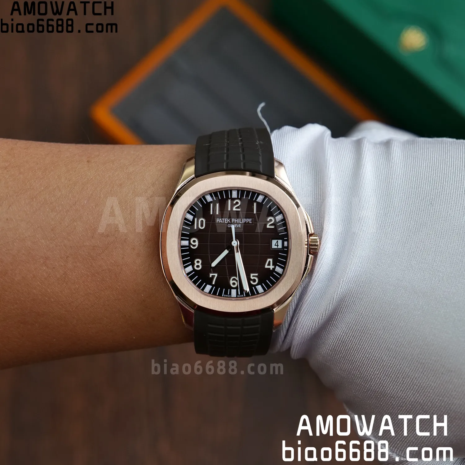 PP Aquanaut 5167 RG DDF 1:1 Best Edition Brown Dial on Brown Rubber Strap DD330 Super Clone (Weighted) 92 985f47de32a640e 阿默表行AmoWatch