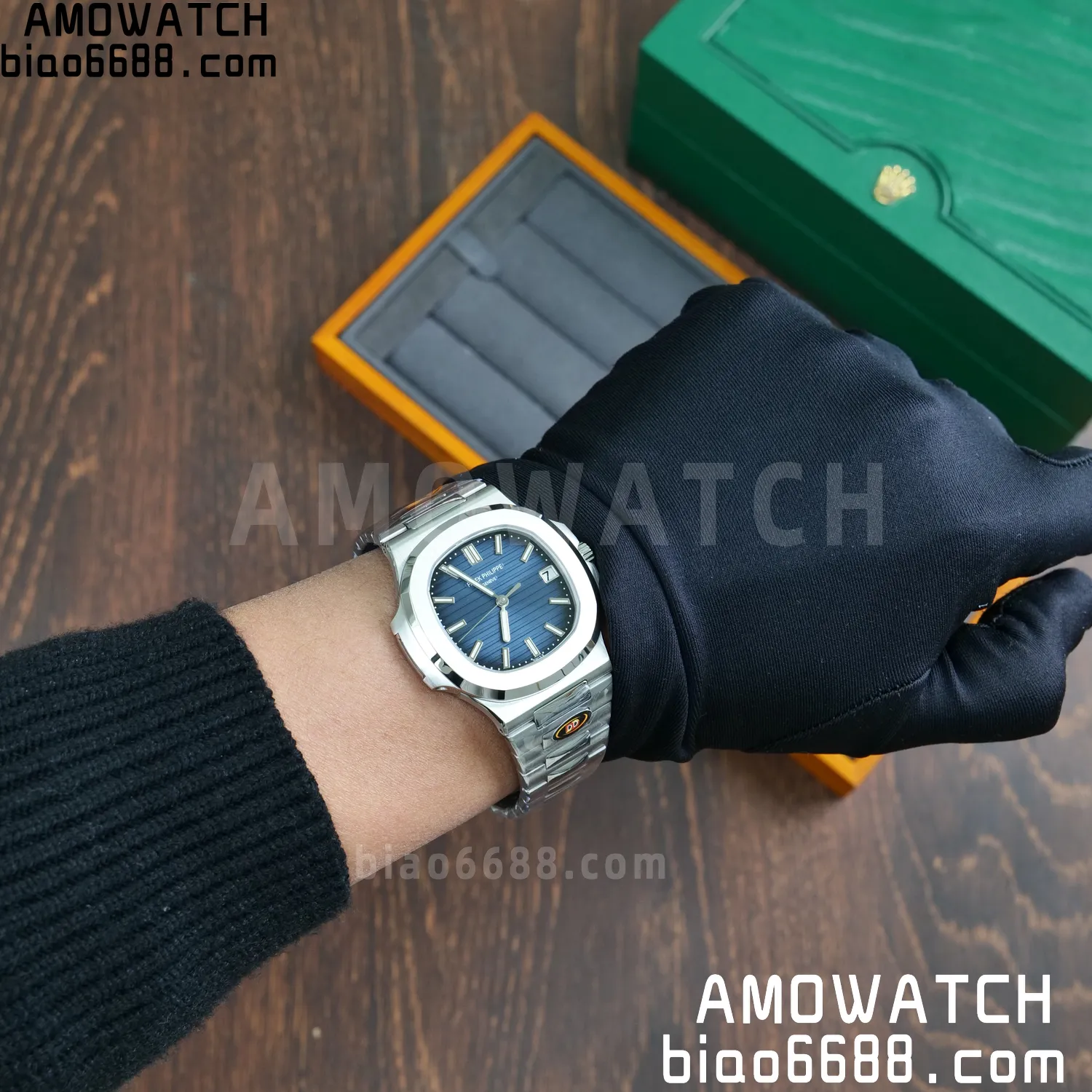 PP Nautilus 5811 DDF 1:1 Best Edition Blue Textured Dial on SS Bracelet DD330 Super Clone (Weighted) 96 9b158151604e327 阿默表行AmoWatch