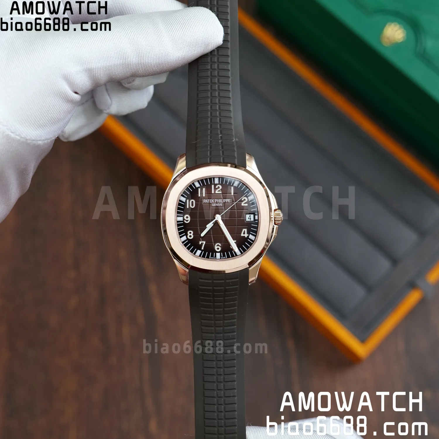 PP Aquanaut 5167 RG DDF 1:1 Best Edition Brown Dial on Brown Rubber Strap DD330 Super Clone (Weighted) 65 9bfb687a5d8da8a 阿默表行AmoWatch