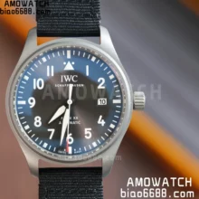 IWC Mark XX Patrouille Suisse Titanium IW328209 M+F 1:1 Best Edition on Black Nylon Strap
