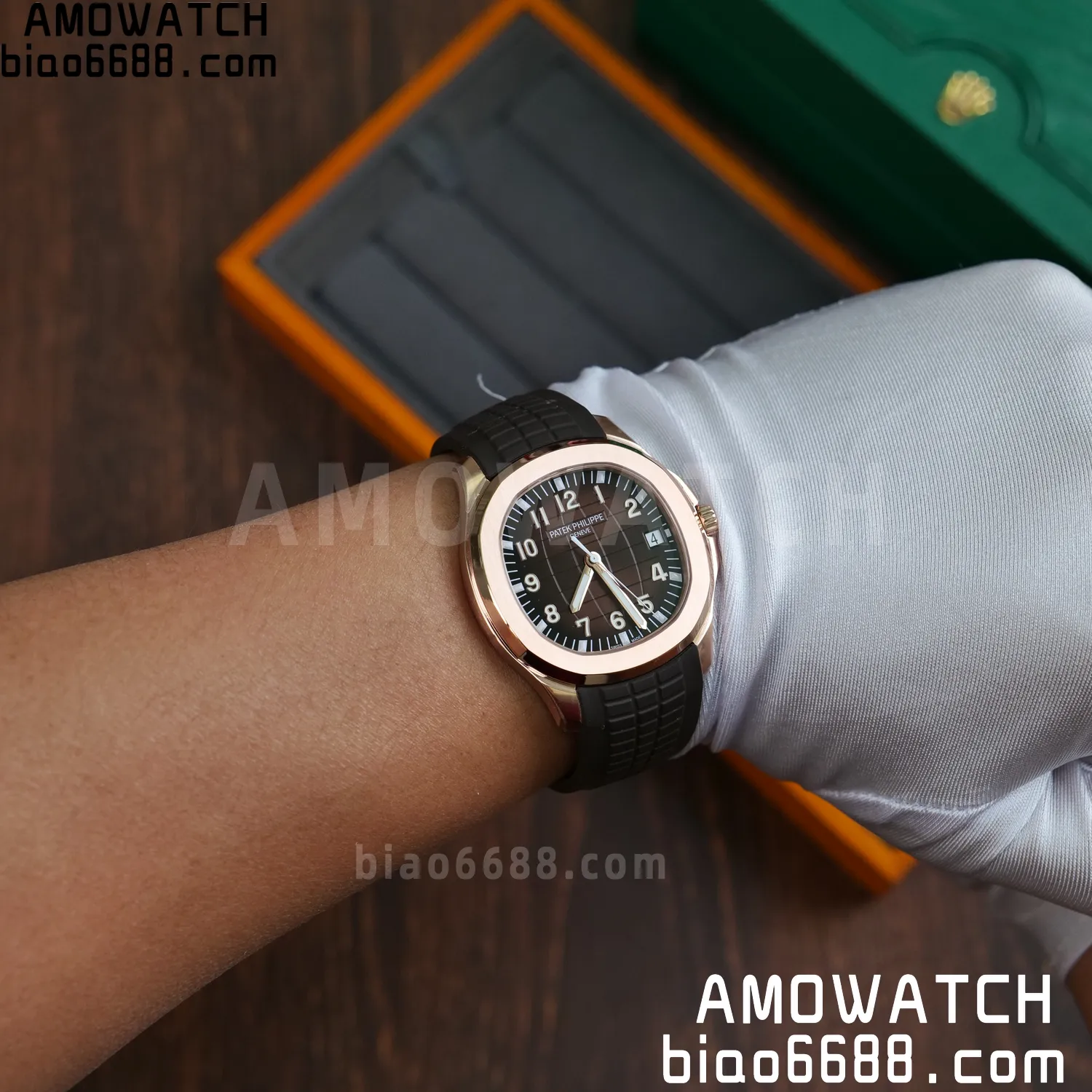 PP Aquanaut 5167 RG DDF 1:1 Best Edition Brown Dial on Brown Rubber Strap DD330 Super Clone (Weighted) 91 aef044f4b3fd6b4 阿默表行AmoWatch