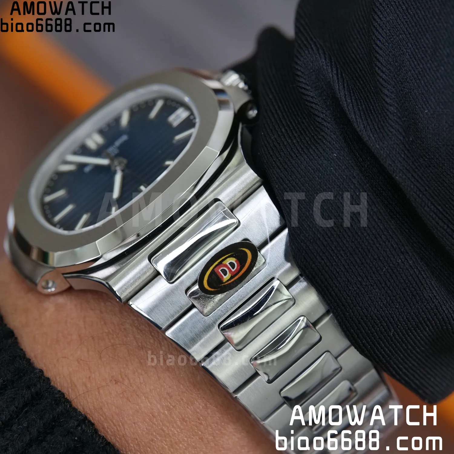 PP Nautilus 5811 DDF 1:1 Best Edition Blue Textured Dial on SS Bracelet DD330 Super Clone (Weighted) 101 b3d7f2488ce6705 阿默表行AmoWatch