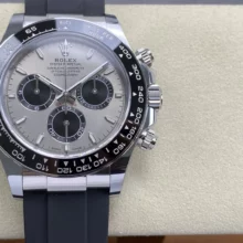 Rolex Daytona 126519 SS ARF 1:1 Best Edition Silver/Black Stick Dial on Oysterflex Strap DD4131 V2 (Weighted) 160g