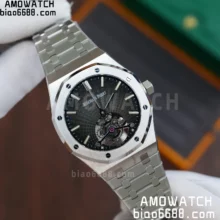 Audemars Piguet ROYAL OAK 41mm 26522 R8 Factory 1:1 Best Edition Black Dail Tourbillon movement watch