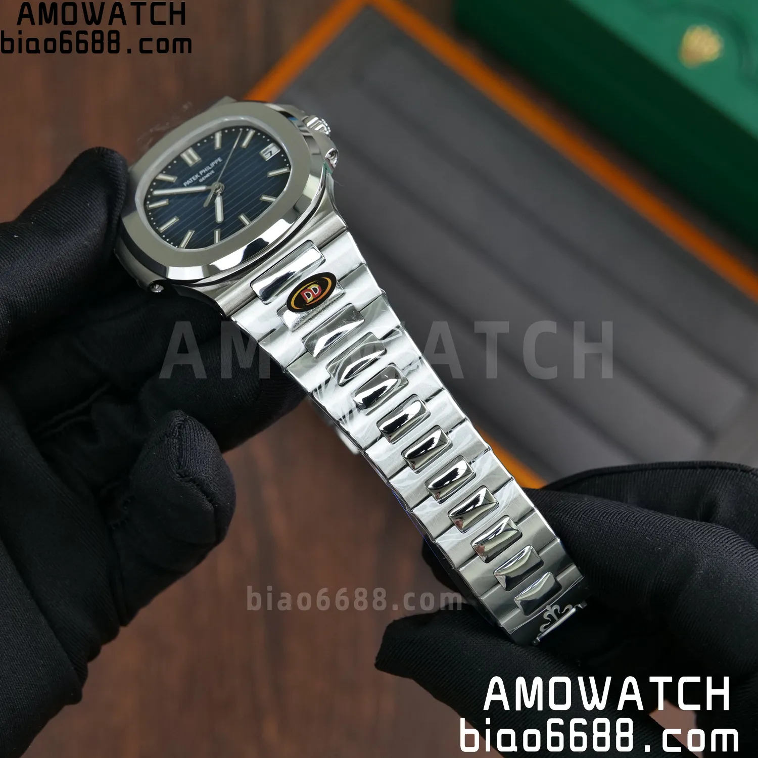 PP Nautilus 5811 DDF 1:1 Best Edition Blue Textured Dial on SS Bracelet DD330 Super Clone (Weighted) 76 be58a415fdcc550 阿默表行AmoWatch