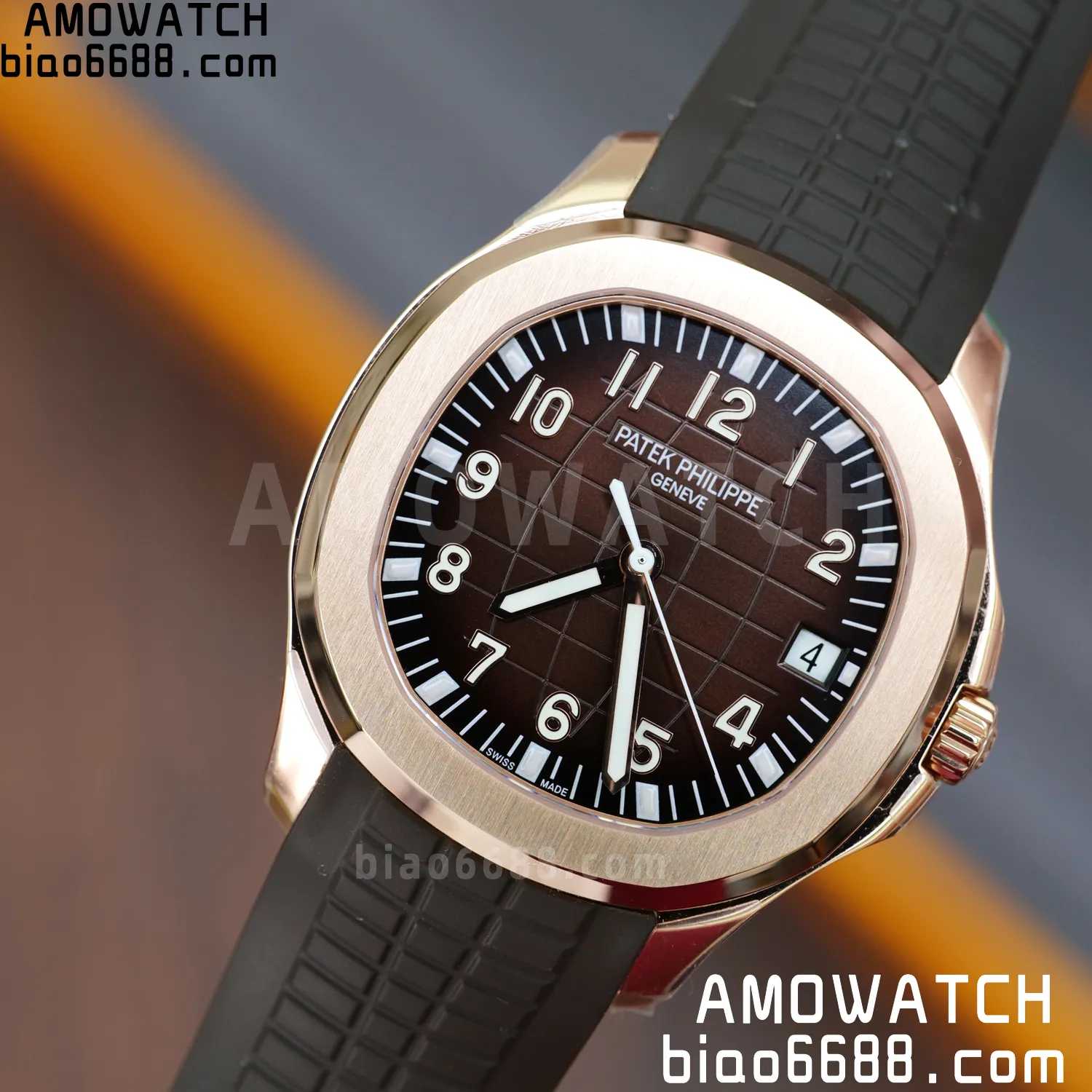 PP Aquanaut 5167 RG DDF 1:1 Best Edition Brown Dial on Brown Rubber Strap DD330 Super Clone (Weighted) 82 c3d3f209948478f 阿默表行AmoWatch