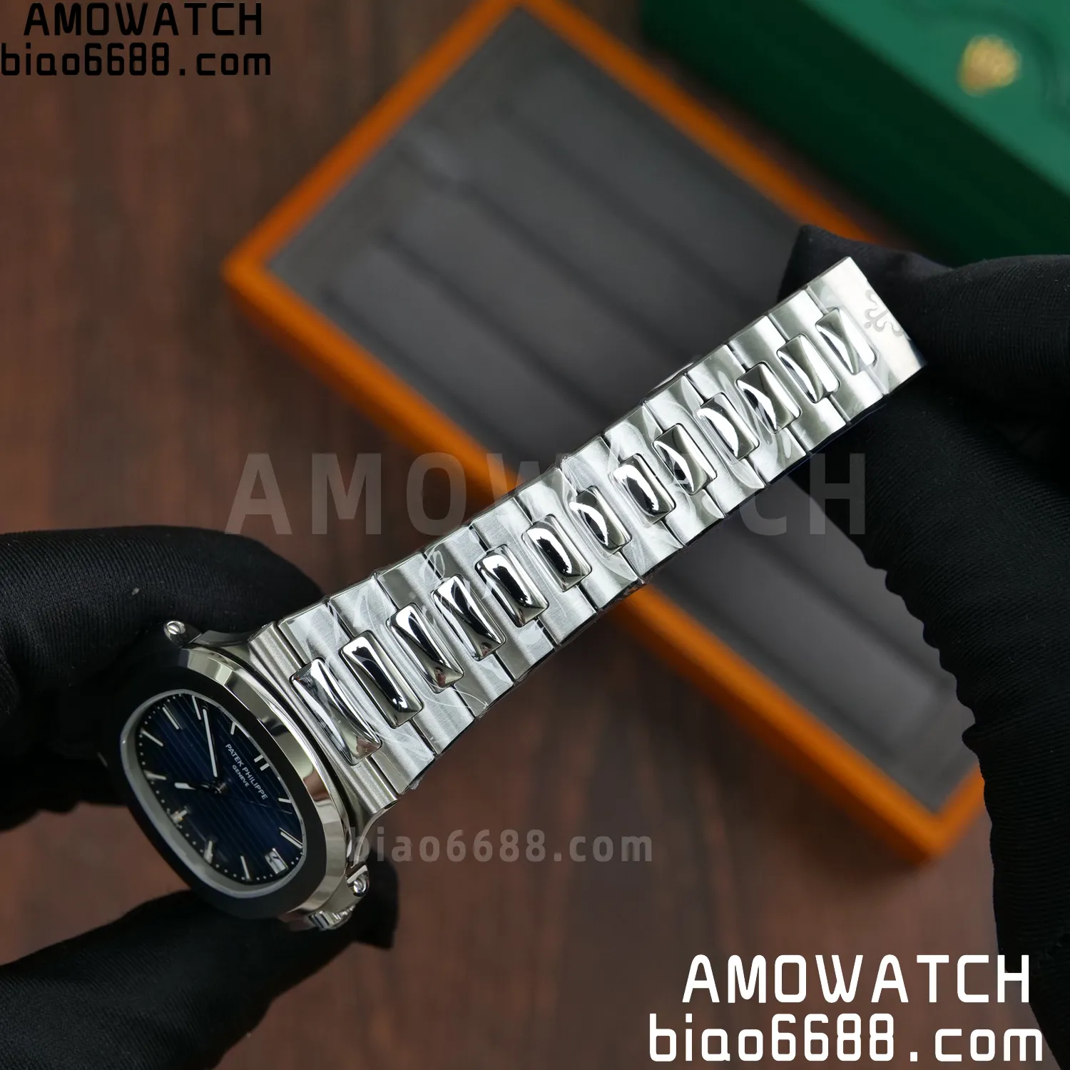 PP Nautilus 5811 DDF 1:1 Best Edition Blue Textured Dial on SS Bracelet DD330 Super Clone (Weighted) 75 d05da4678b83171 阿默表行AmoWatch