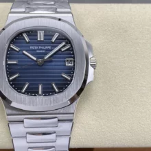 PP Nautilus 5811 DDF 1:1 Best Edition Blue Textured Dial on SS Bracelet DD330 Super Clone (Weighted)