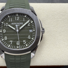 PP Aquanaut 5168G 42mm SS DDF 1:1 Best Edition Green Dial on Green Rubber Strap DD324 (Weighted)