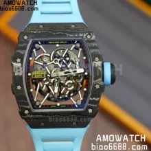 RICHARD MILLE RM35-02 RM3502 NTPT APSF 1:1 Best Edition Blue Rubber Strap RMAL1 Super Clone (Free Sprung)