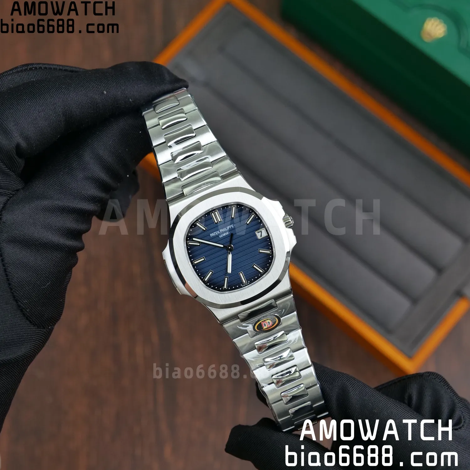 PP Nautilus 5811 DDF 1:1 Best Edition Blue Textured Dial on SS Bracelet DD330 Super Clone (Weighted) 71 da9e02bc19adf4e 阿默表行AmoWatch