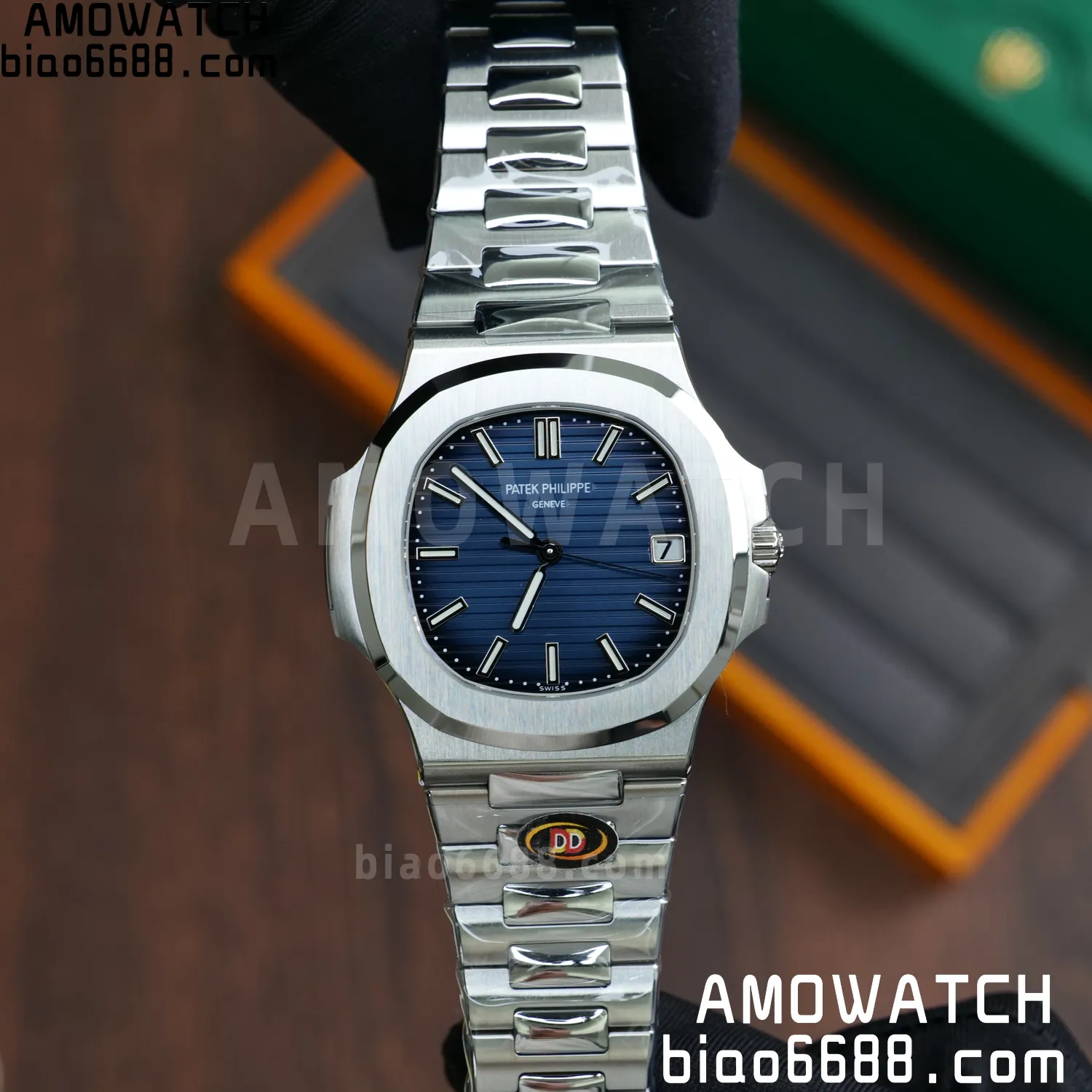 PP Nautilus 5811 DDF 1:1 Best Edition Blue Textured Dial on SS Bracelet DD330 Super Clone (Weighted) 77 df9a7f604200785 阿默表行AmoWatch