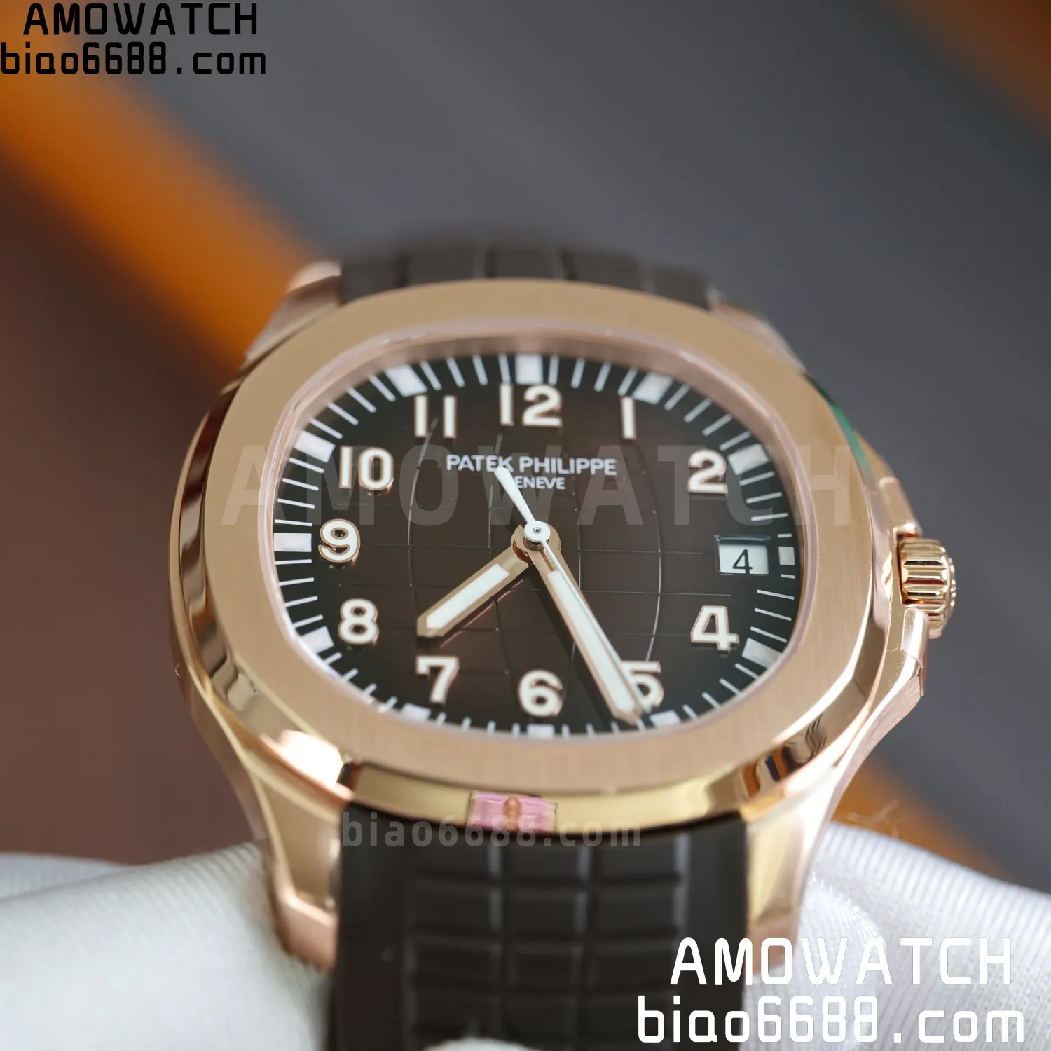PP Aquanaut 5167 RG DDF 1:1 Best Edition Brown Dial on Brown Rubber Strap DD330 Super Clone (Weighted) 83 dfcefde304941fb 阿默表行AmoWatch