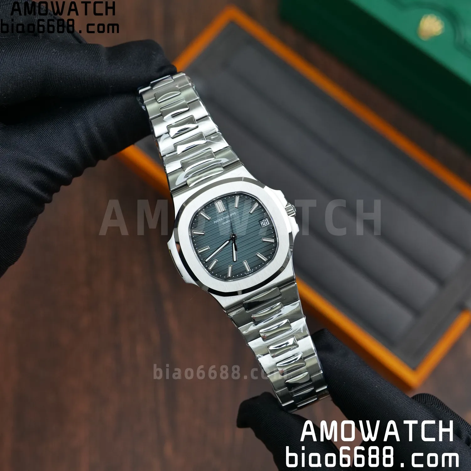 PP Nautilus 5711 DDF 1:1 Best Edition Blue Dial on SS Bracelet DD324 Super Clone V2 65 ea4f27aad57e6b3 阿默表行AmoWatch