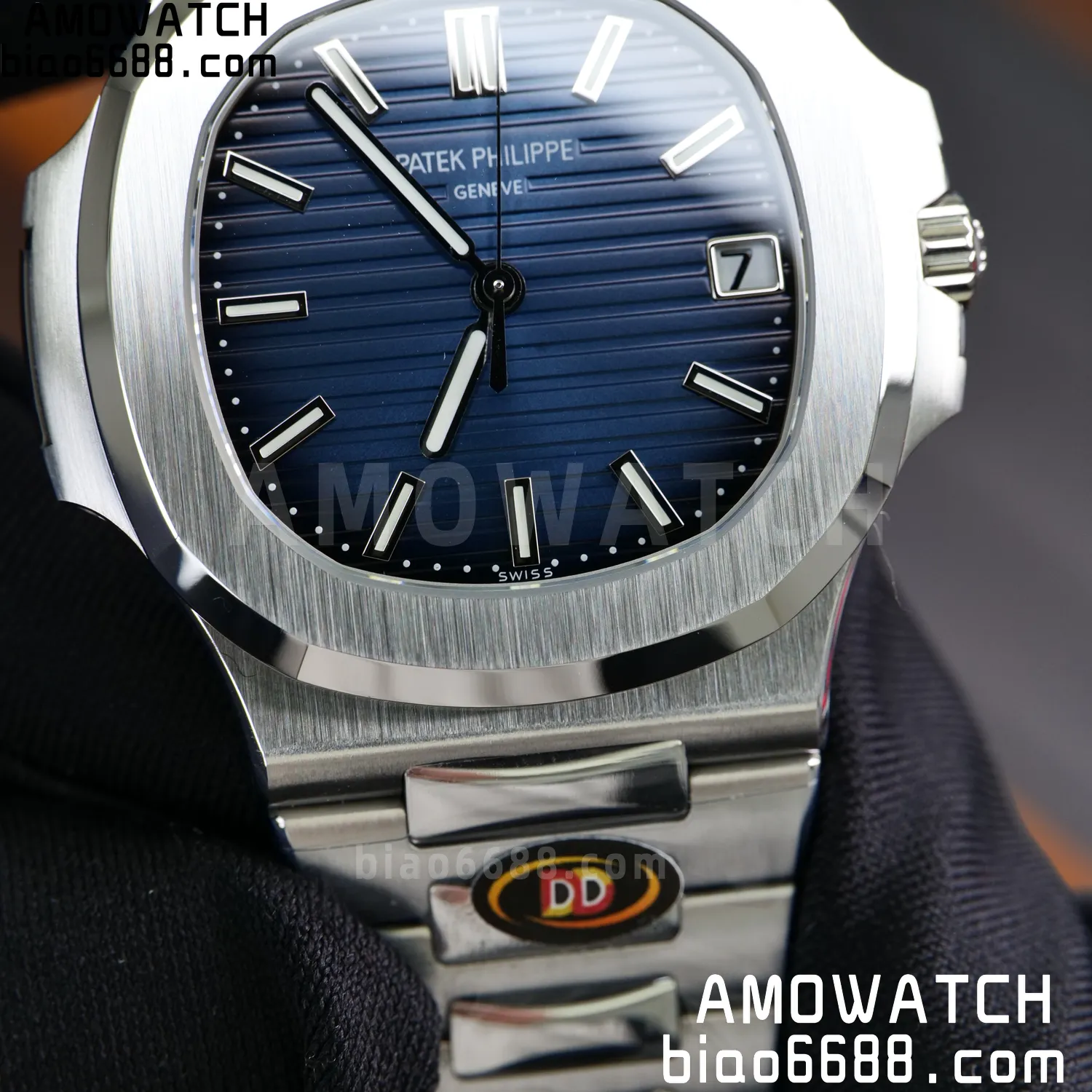 PP Nautilus 5811 DDF 1:1 Best Edition Blue Textured Dial on SS Bracelet DD330 Super Clone (Weighted) 89 f082e53241c7762 阿默表行AmoWatch