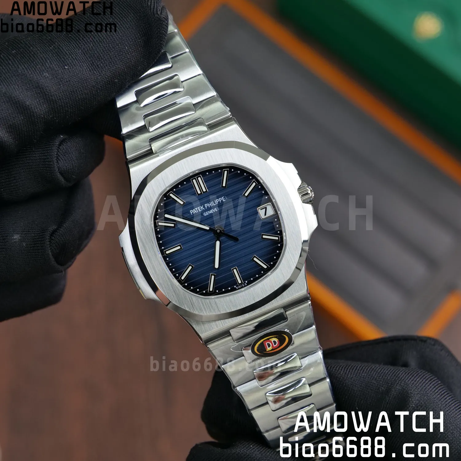 PP Nautilus 5811 DDF 1:1 Best Edition Blue Textured Dial on SS Bracelet DD330 Super Clone (Weighted) 73 f0934decc18d998 阿默表行AmoWatch