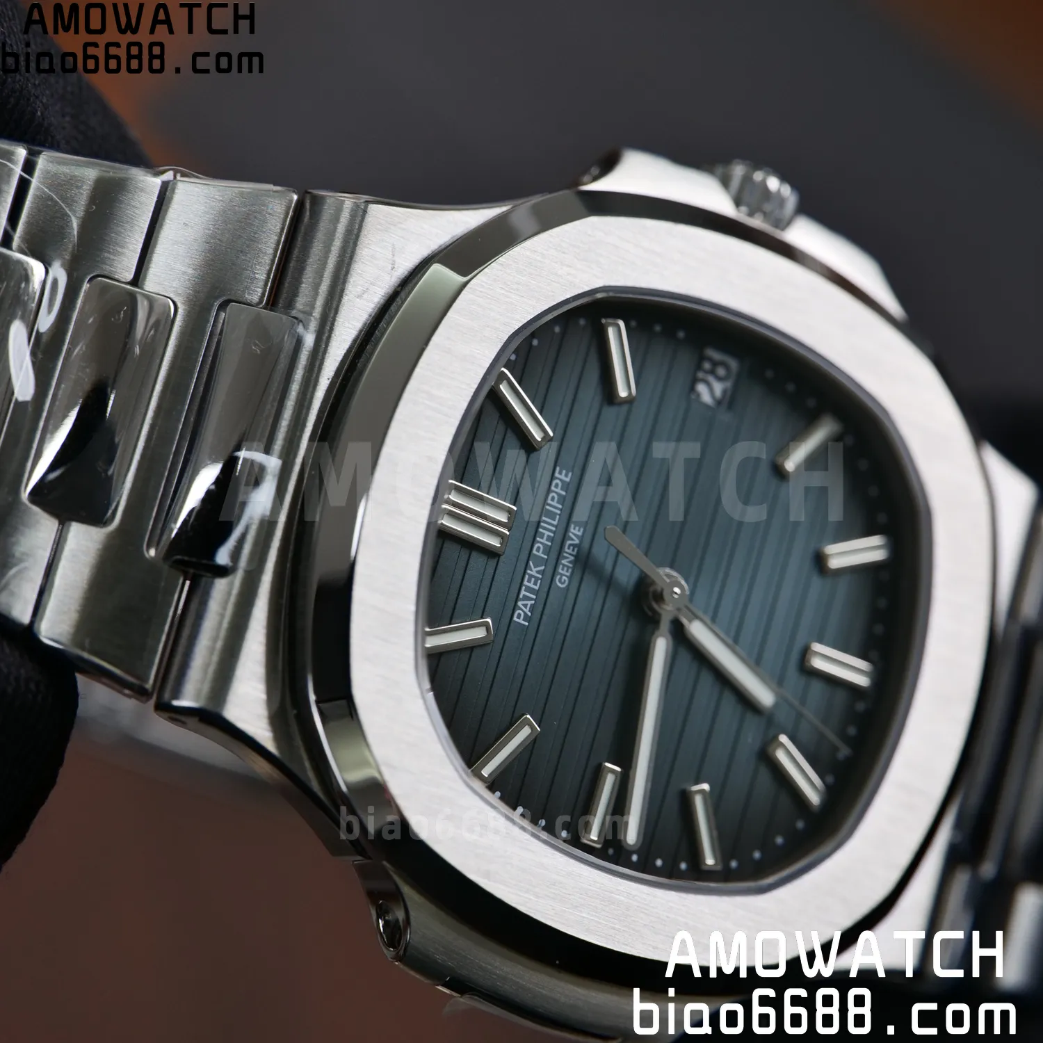 PP Nautilus 5711 DDF 1:1 Best Edition Blue Dial on SS Bracelet DD324 Super Clone V2 79 fb179230f8b619b 阿默表行AmoWatch