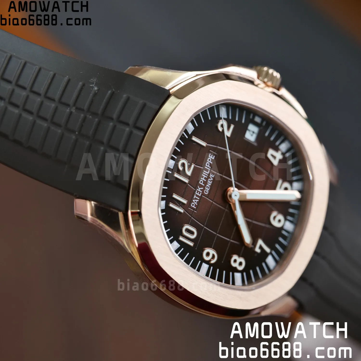 PP Aquanaut 5167 RG DDF 1:1 Best Edition Brown Dial on Brown Rubber Strap DD330 Super Clone (Weighted) 79 fc17891c1a53a99 阿默表行AmoWatch