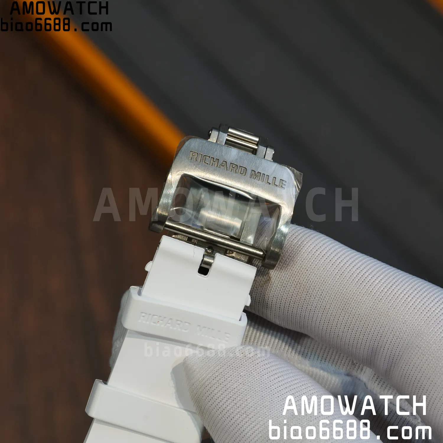 Custom Made RICHARD MILLE RM035 RM35-02 RM3502 Red NTPT Carbon on White Rubber Strap Vaucher RMUL1 89 fc40099c5d9bdf1 AMO Watch