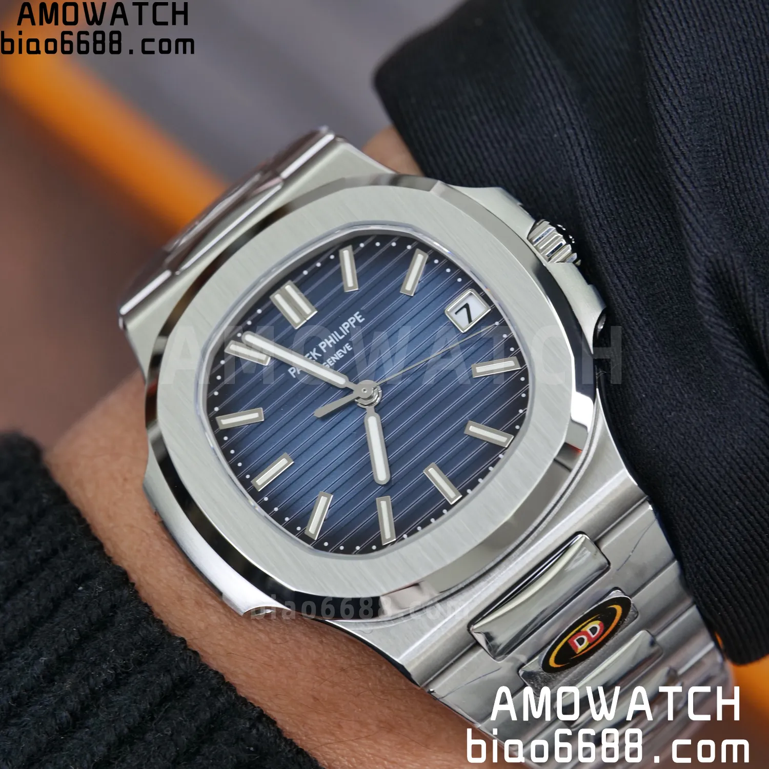 PP Nautilus 5811 DDF 1:1 Best Edition Blue Textured Dial on SS Bracelet DD330 Super Clone (Weighted) 99 ff2cc062759df57 阿默表行AmoWatch