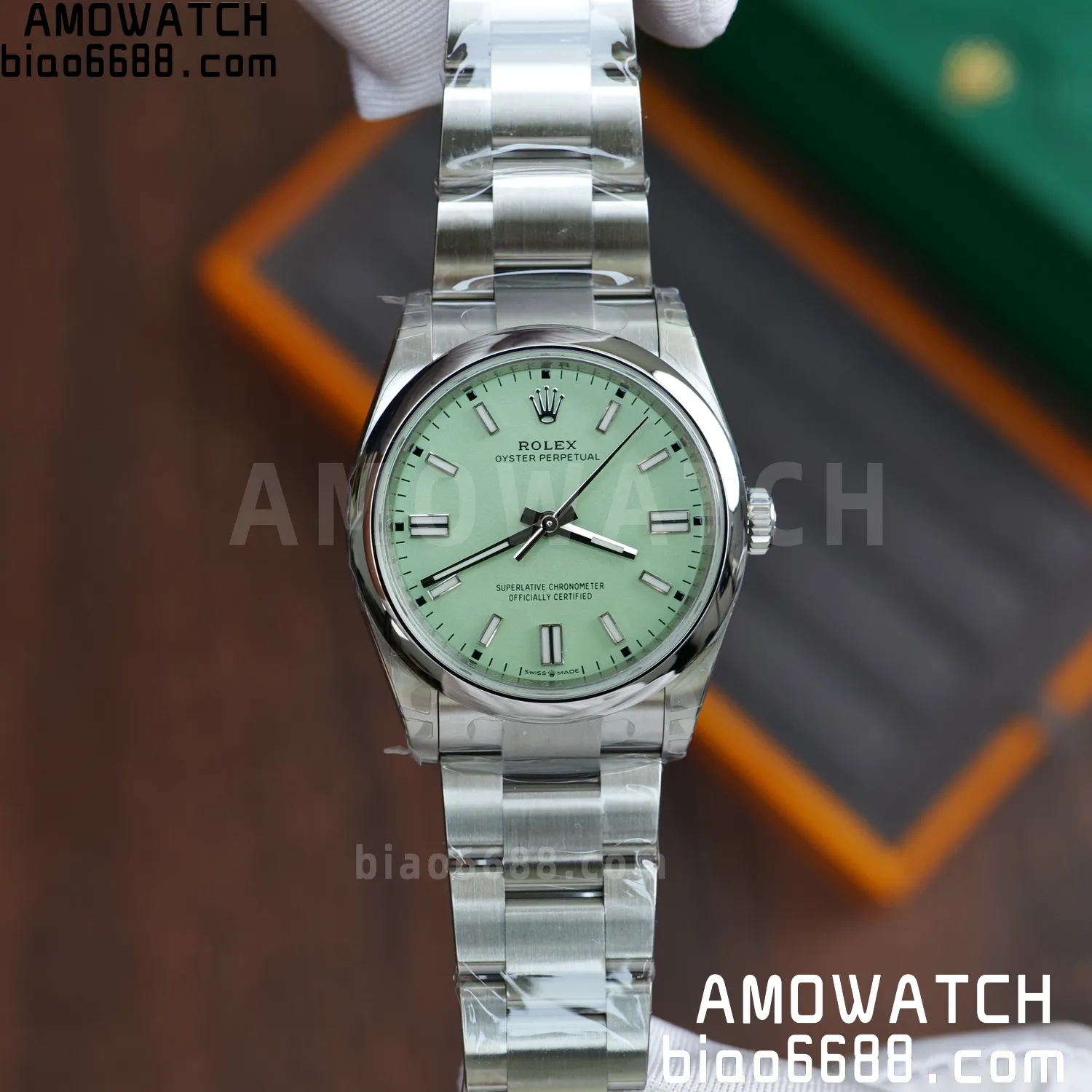 Rolex Oyster Perpetual 126000 36mm VSF 1:1 Best Edition 904L Steel Vanilla Green Dial on SS Bracelet 66 00ae0087b28f6d1 AMO Watch