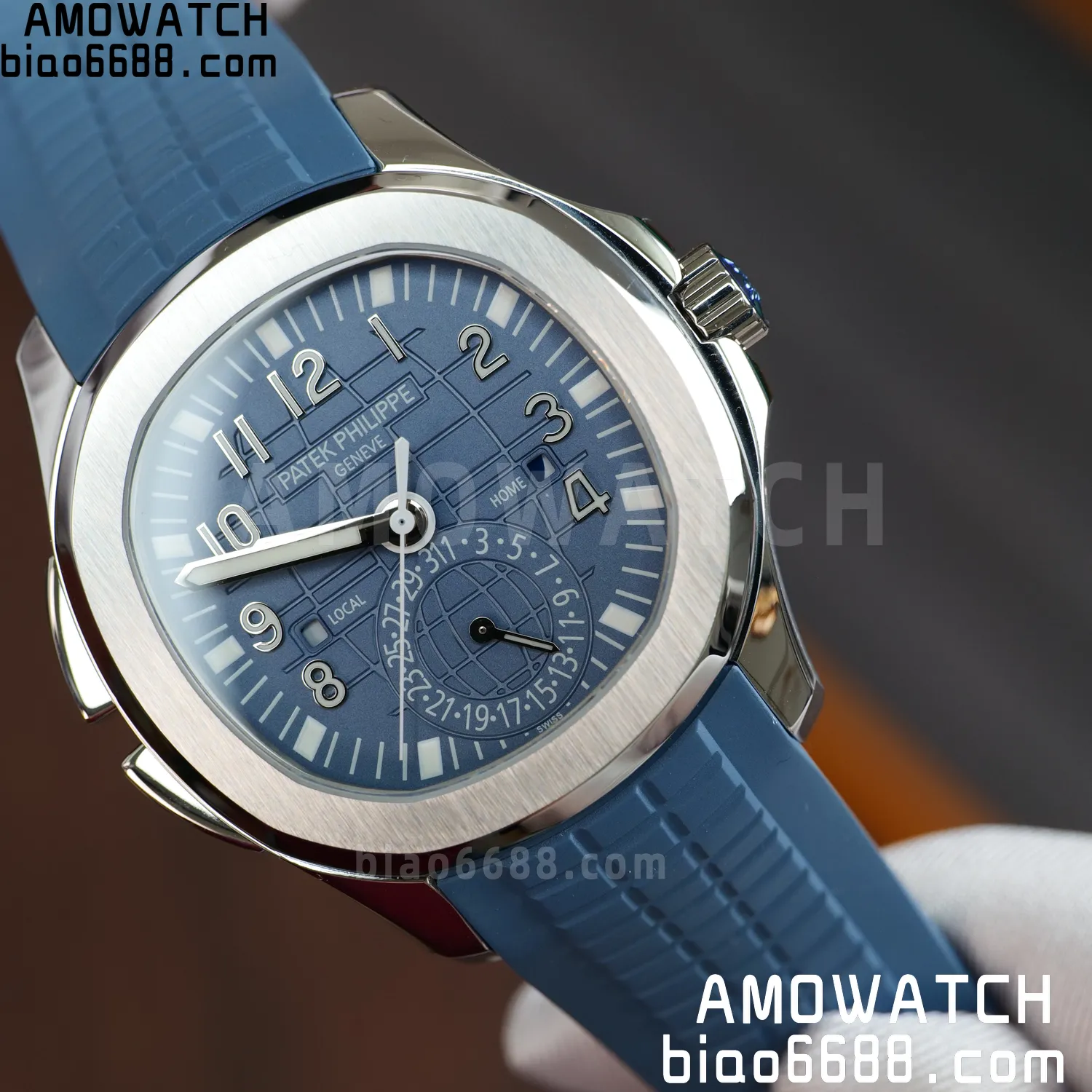 PP Aquanaut 5164G SS ZF 1:1 Best Edition Blue Dial on Blue Rubber Strap A324 76 014ada291a3eb90 AMO Watch