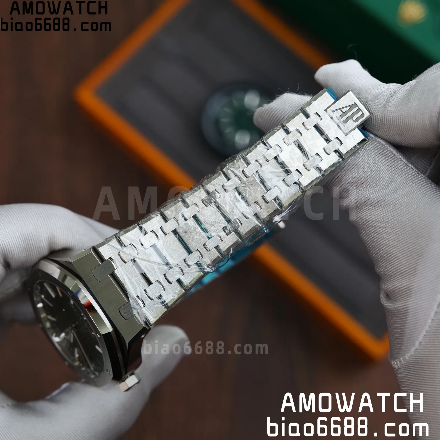 Custom Made AP AP Royal Oak 15510 SS TOP Factory (SW Factory Green Dial、 DEEP Crystal) 65 017afa90c07db31 AMO Watch