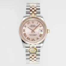 Rolex DateJust 31 278271 ARF 1:1 Best Edition 904L Steel Pink Roman  Dial on SS/RG Jubilee Bracelet