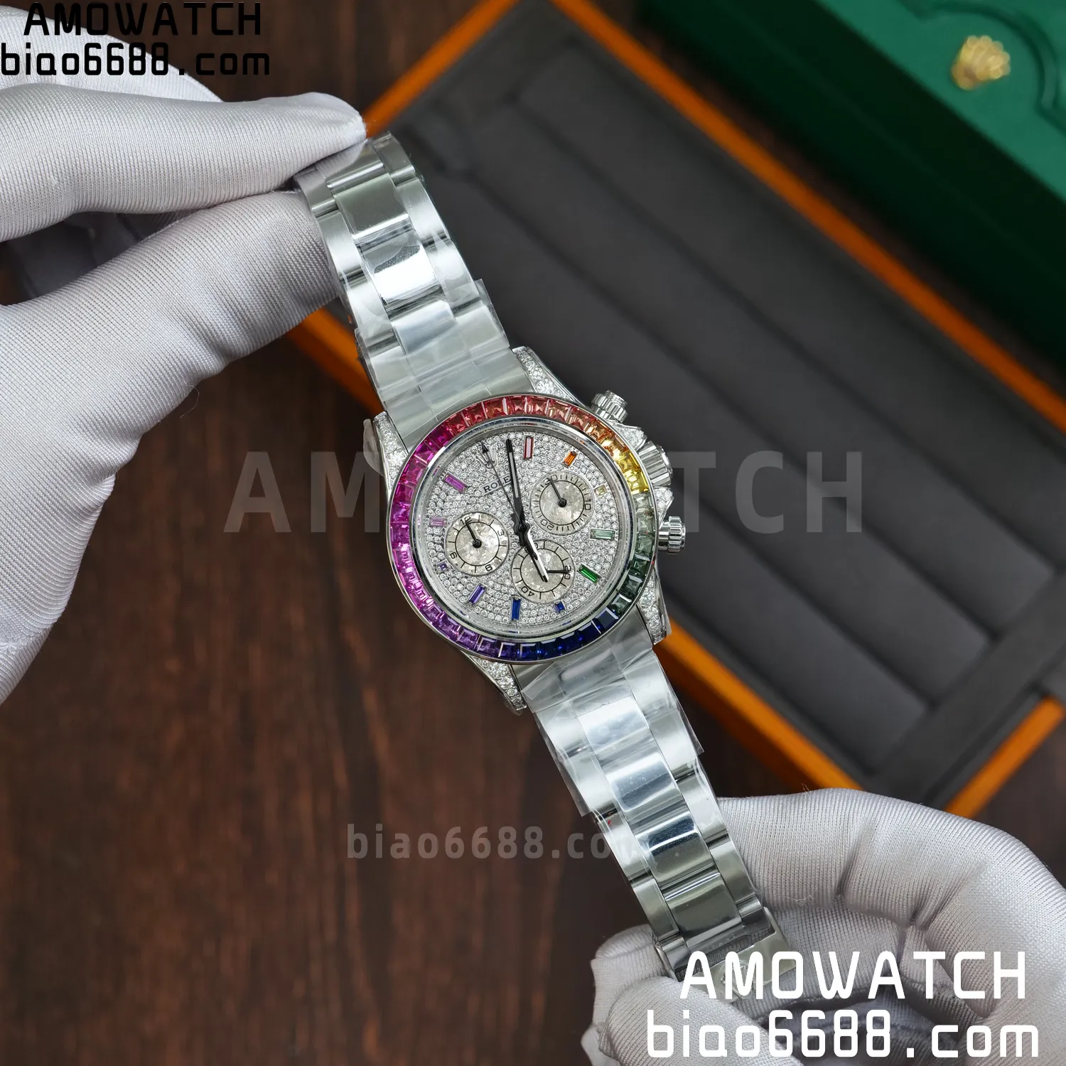 Rolex Daytona RX Factory 1:1 Best Edition Diamond Dial Dial on SS Bracelet DD4130 (Weighted)207g 66 044e60f18916562 AMO Watch