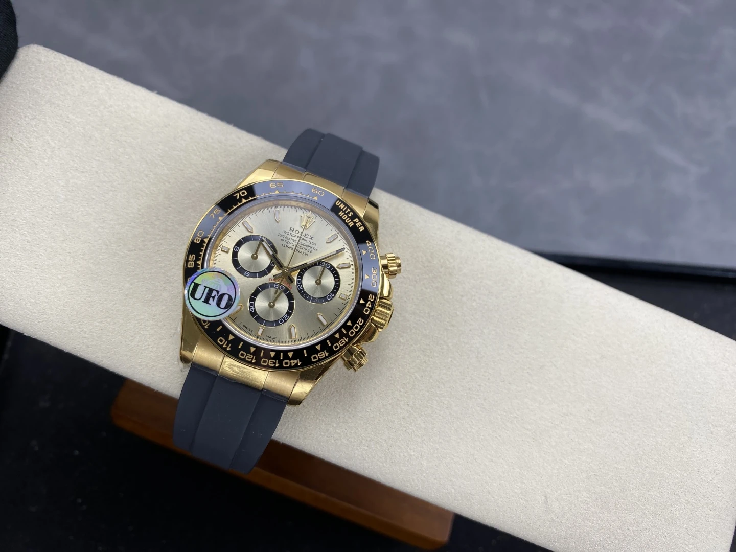 Rolex Daytona 126518 YG UFO 1:1 Best Edition YG/Black Stick Dial on Oysterflex Strap UF4131 (Free Sprung) 25 069281d7f658ecd AMO Watch