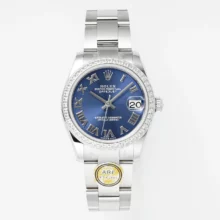 Rolex DateJust 31 278384 ARF 1:1 Best Edition 904L Steel Purple Roman Dial Diamond bezel on SS Oyster  Bracelet