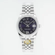 Rolex DateJust 31 278274 ARF 1:1 Best Edition 904L Steel Purple Roman Dial on SS Jubilee Bracelet