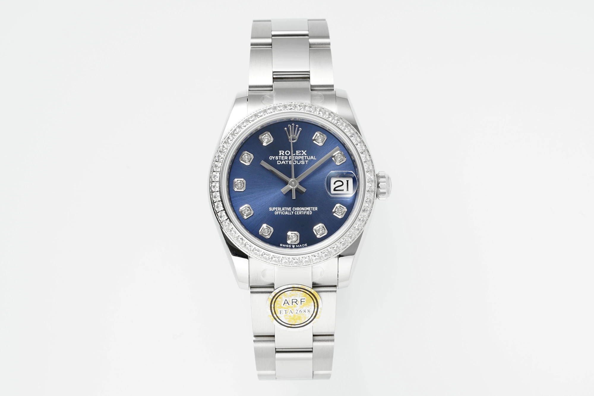 Rolex DateJust 31 278384 ARF 1:1 Best Edition 904L Steel Blue Diamond Dial Diamond bezel on SS Oyster Bracelet 19 0b6a0f8a1f5fb88 AMO Watch